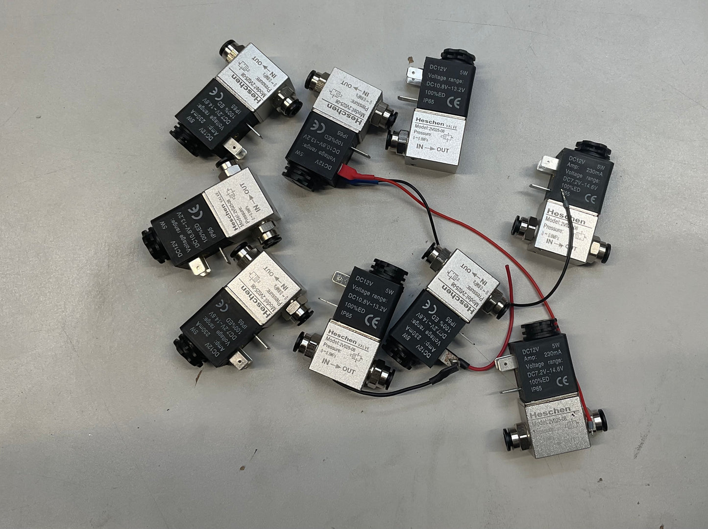 Heschen Magnetventil 2V025-08 DC 12V – Pneumatikventil 1/4”