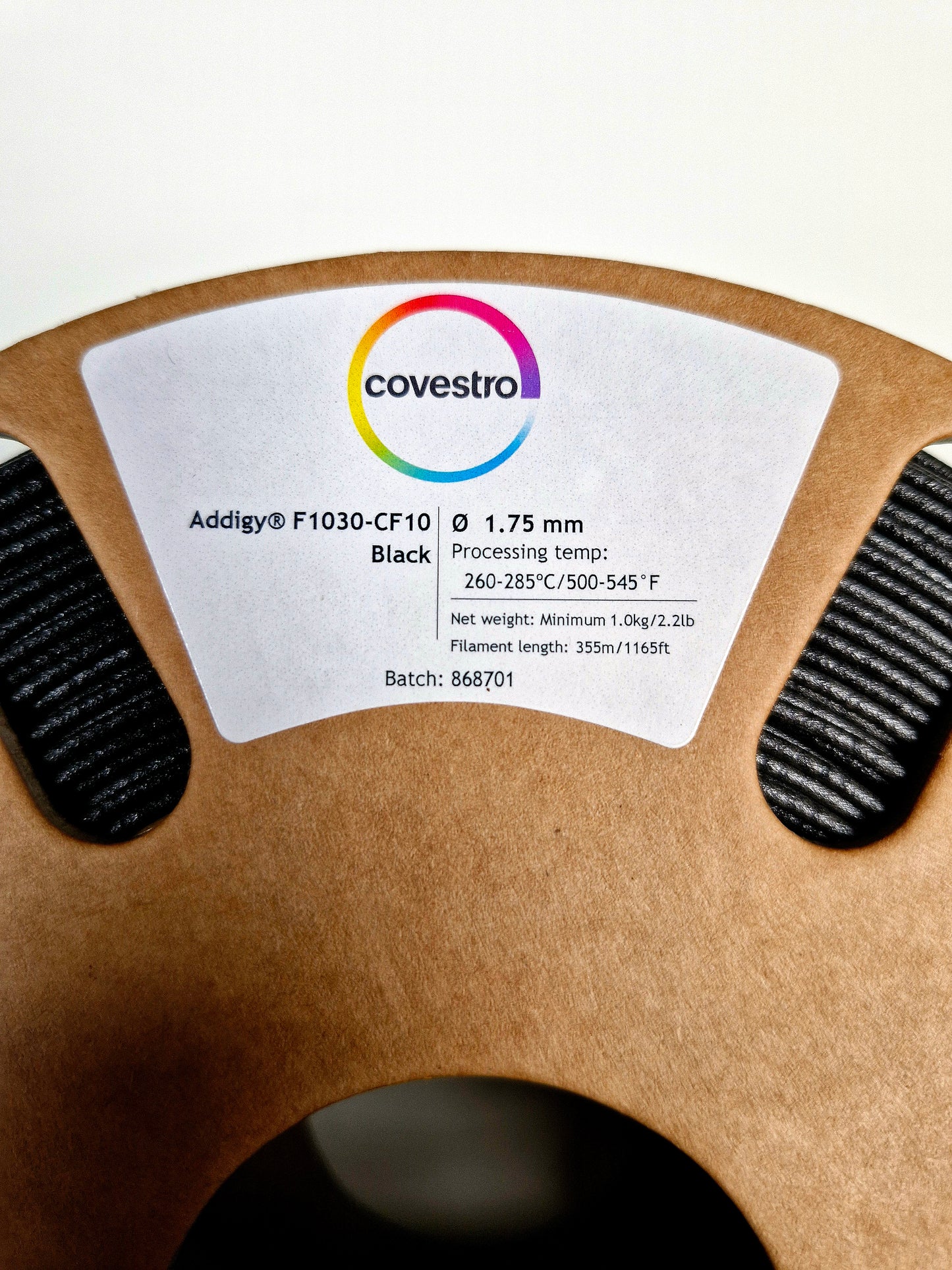 Covestro Filamentrolle Addigy F1030-CF10 Black 2,85mm/1,75mm