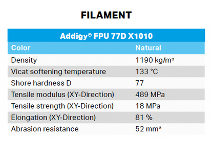 Covestro Filamentrolle Addigy FPU 77D A X1010 SCK115 1,75mm