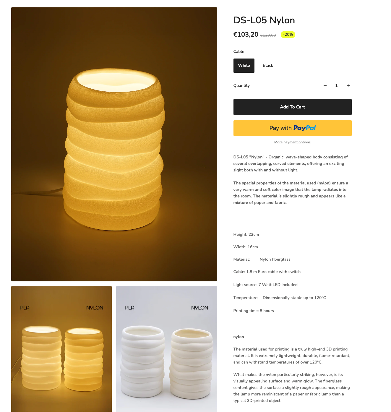 Covestro 2,85 Nylon-Glasfaser 1KG  PA6/66-GF20 Weiß