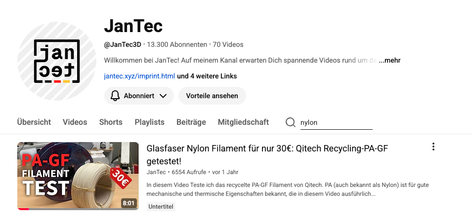 Covestro 2,85 Nylon-Glasfaser 1KG  PA6/66-GF20 Weiß