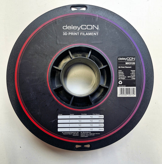 deleyCON PLA+ Orange Filamentrolle 1,75mm 1000g